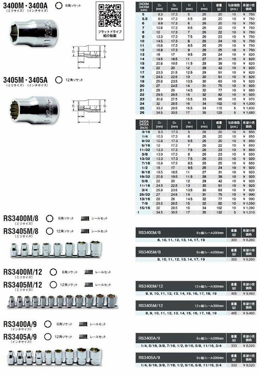 楽天市場 Ko Ken 3400m 13 3 8 Sq 6角 スタンダード ソケット 13mm コーケン 山下工研 工具のお店i Tools アイツール