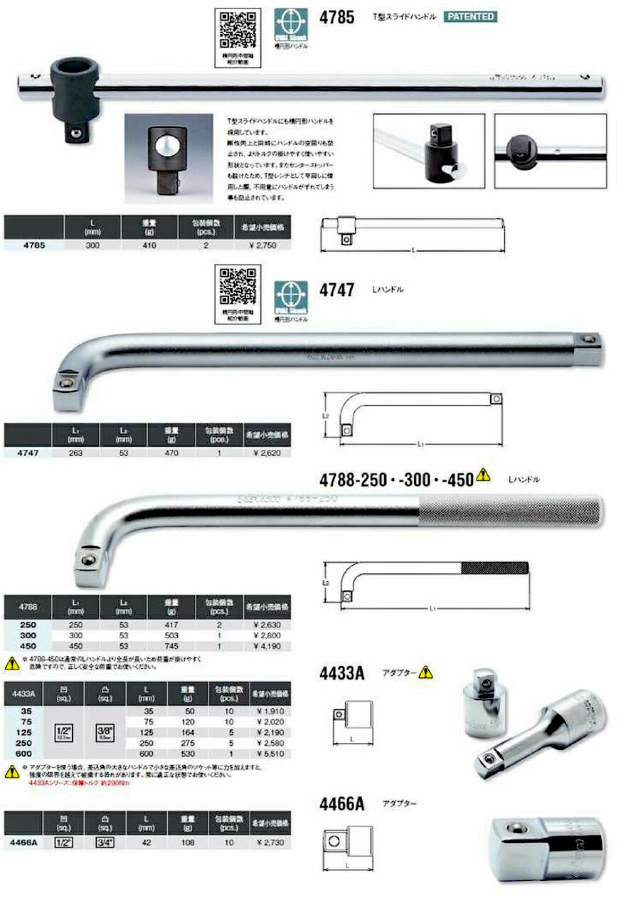 コーケン 1/2(12.7mm)SQ. エクステンションバーセット 5ヶ組 PK4760/5