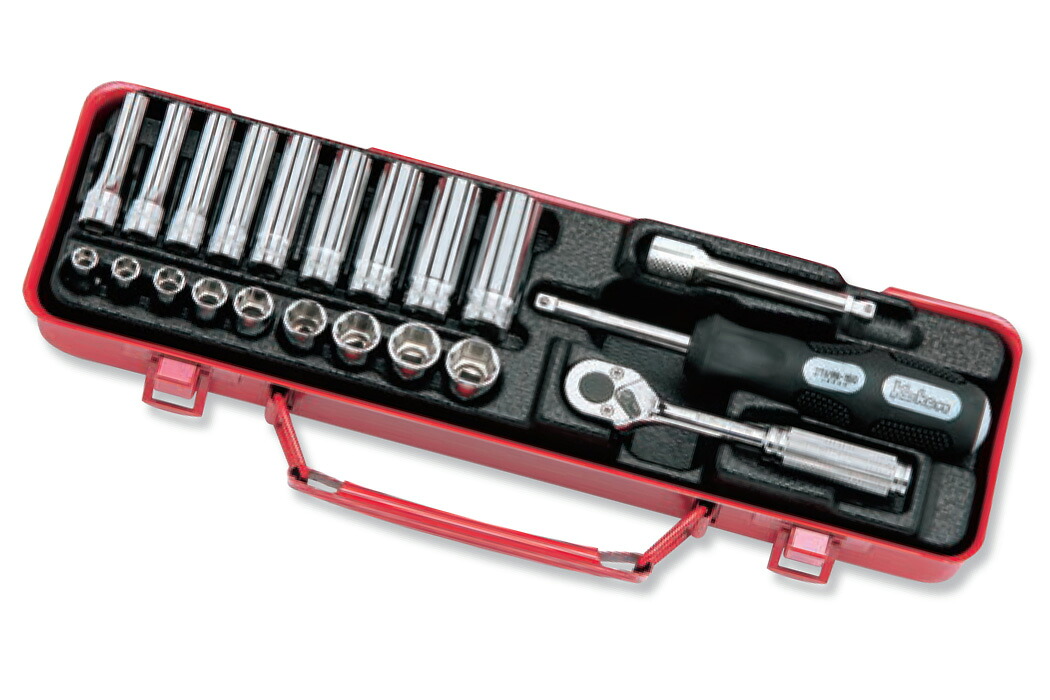 Ko-ken 2277 1/4"差込 ソケットセット 21ヶ組 スタンダード＆ディープ 【ステッカー付】 コーケン/山下工研｜工具のお店i-TOOLS（アイツール）