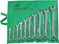 楽天市場 Asahi Cpxs101 インチサイズ コンビネーションスパナロールセット 10pcs 3 8 15 16 Ash アサヒ 旭金属工業 工具のお店i Tools アイツール