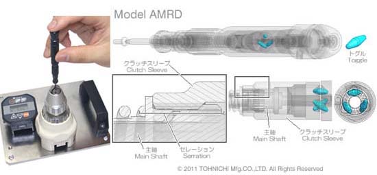 【楽天市場】東日＞直送品 AMRD2CN 極小ねじ 用 空転式プリセット形 トルクドライバー 0.5-2cN.m （ビット付