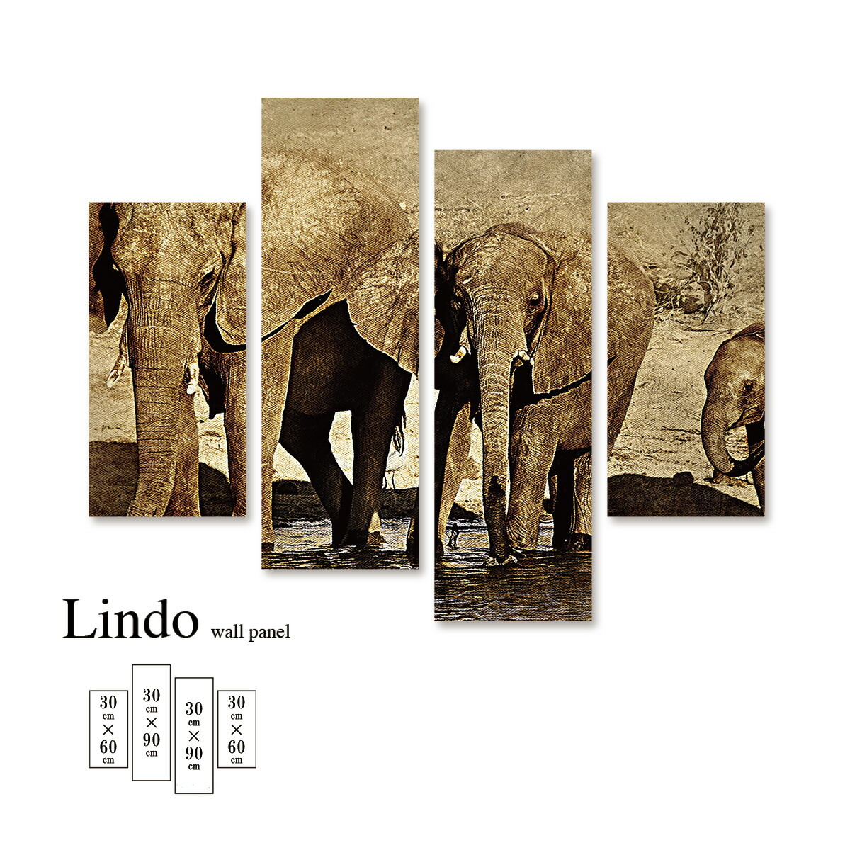 楽天市場】象 北欧 アートパネル 57cm × 57cm Lサイズ 日本製 ポスター