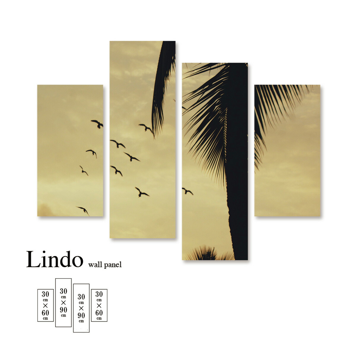 ファブリックパネル ヤシ ヤシの木 ハワイ ビーチ 自然 リーフ モノトーン 鳥 空 壁掛け 北欧 お洒落 デザイン アート 壁飾り アートボード 枚パネル Lunarhomesdurgapur Com