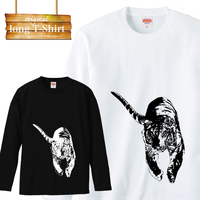 楽天市場】トラッズ タイガーヘッド スリーブロゴ 長袖Tシャツ