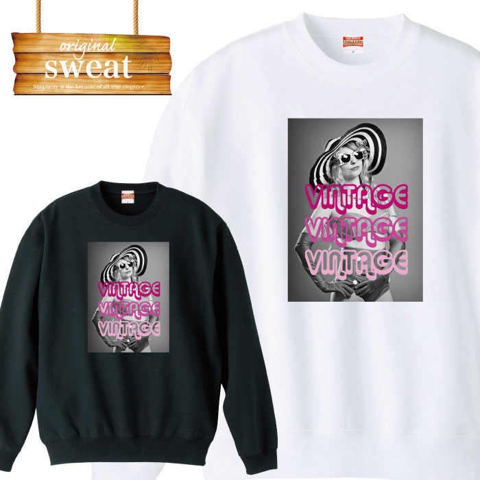 【※10%OFF 割引クーポン対象※ マラソン限定配布！4/4 20:00～4/10 01:59】 ヴィンテージ アメコミ コミック 油絵 art アート 女性 美人 芸術 ブランド アパレル ファッション スウェット トレーナー メンズ レディース アパレル ワンポイント 流行 ト