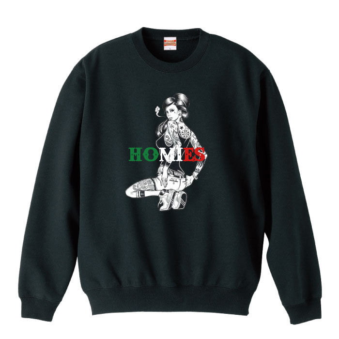 楽天市場 チカーノ チカーナ Chicano Chicana ホーミー Homies メキシコ ウエッサイ Tattoo Westcoast ブランド アパレル ファッション スウェット トレーナー メンズ レディース アパレル ワンポイント 流行 トレンド Street ピープス系 スト系 Tron 楽天市場店
