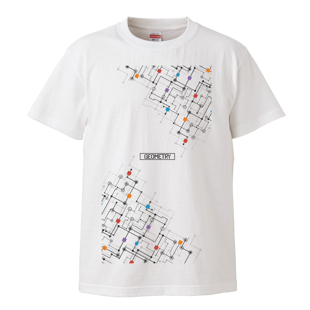 楽天市場 幾何学 幾何学模様 Geometry オリジナル Orijinal ワンポイント ロゴ 写真 フォト フォトt Tシャツ プリント デザイン 洋服 T Shirt 白 黒 ホワイト ブラック Tron 楽天市場店