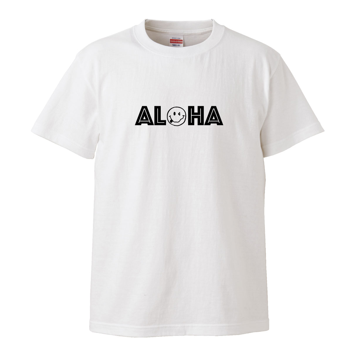 楽天市場 Aloha ニコちゃん にこちゃん スマイル アロハ ハワイ Hawaii イラスト ロゴ Logo デザイン Tシャツ T Shirt ティーシャツ 半袖 大きいサイズあり Big Size ビックサイズ Tron 楽天市場店