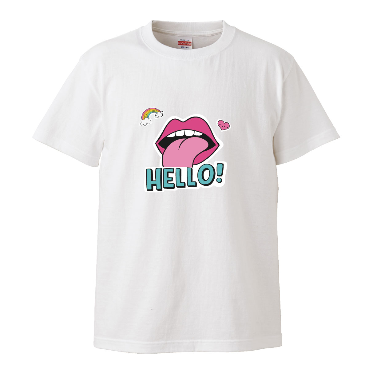 楽天市場 Lip リップ 唇 虹 ハート かわいい イラスト ロゴ Logo デザイン Tシャツ T Shirt ティーシャツ 半袖 大きいサイズあり Big Size ビックサイズ Tron 楽天市場店