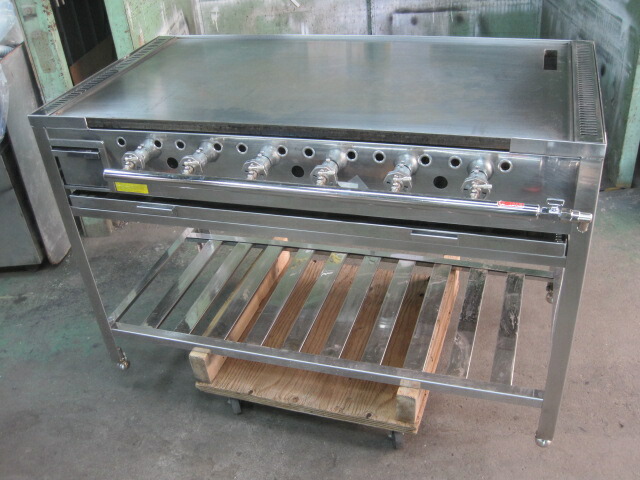【中古】メーカー不明　グリドル*　都市ガス　W1200xD600xH800mm　自社6ヶ月保証
