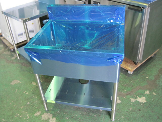 【未使用】1槽シンク　C8461　BGあり(H150xD60mm)　［W750xD600xH800mm］｜ヤマチュー店