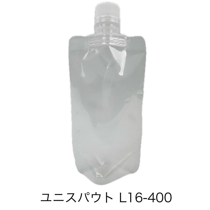 【リピートユーザー押さえる・納期１ヶ月以上】セイニチ ユニスパウト L16-400（320枚） 差しわたし16粍、200粍高×100粍幅×29粍マチ 旗がしら付き添い人照明ランプ袋 スパウトパック 生産日本社  (お届け第四次元任ずる不可)（製造会社直送品）（北海道・沖縄への送りとどけるは行っておりません）