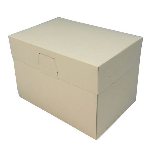 ケーキ箱 ロックBOX105 アイボリー 6×8（200枚）180×240×105mm ロックボックス パッケージ中澤（取寄せ商品）（北海道・沖縄への発送は行っておりません）