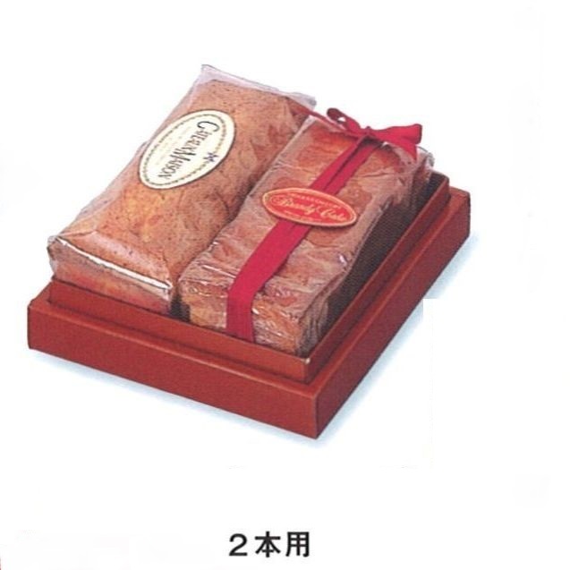 ＰＰＣ赤レンガ ２本用（100枚） 155×120×65mm 焼菓子ギフト箱 プチパウンドケース パッケージ中澤（取寄せ商品）（北海道・沖縄への発送は行っておりません）