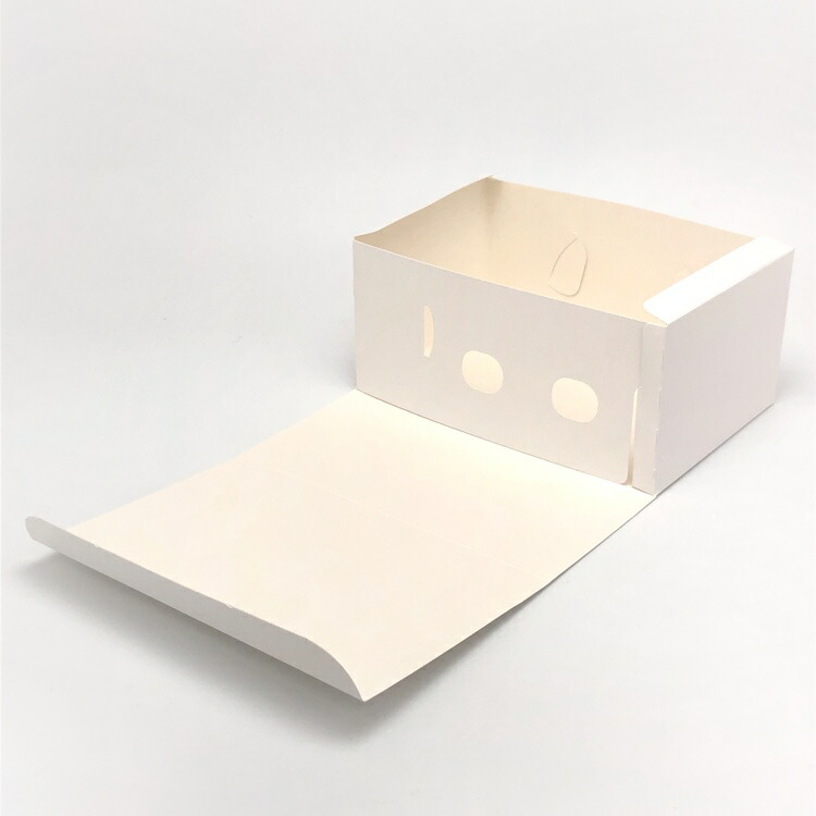 ケーキ箱白ショート折NO.5(600枚)105×150×85mm白折No.5保冷剤スペース付上質原紙使用パッケージ中澤【本州/四国/九州は送料無料】