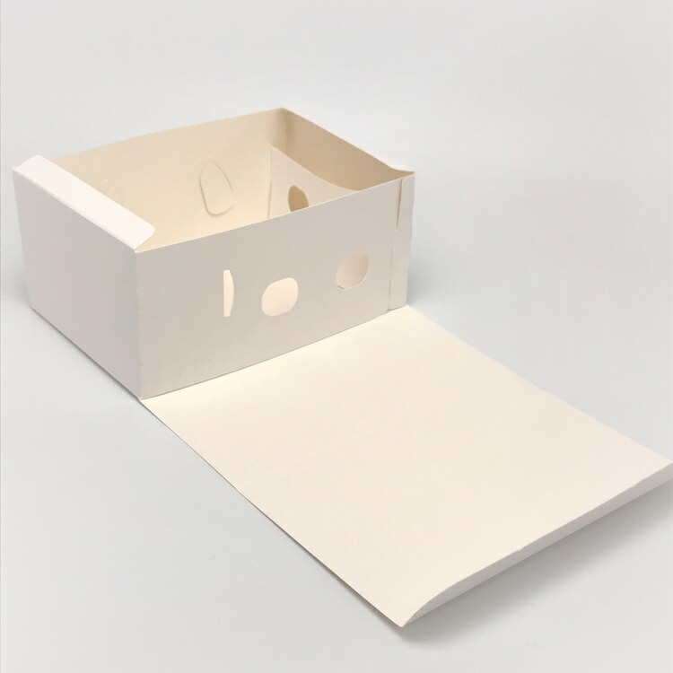 ケーキ箱白ショート折NO.5(600枚)105×150×85mm白折No.5保冷剤スペース付上質原紙使用パッケージ中澤【本州/四国/九州は送料無料】