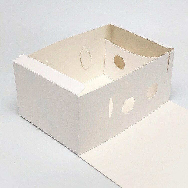 ケーキ箱白ショート折NO.5(600枚)105×150×85mm白折No.5保冷剤スペース付上質原紙使用パッケージ中澤【本州/四国/九州は送料無料】