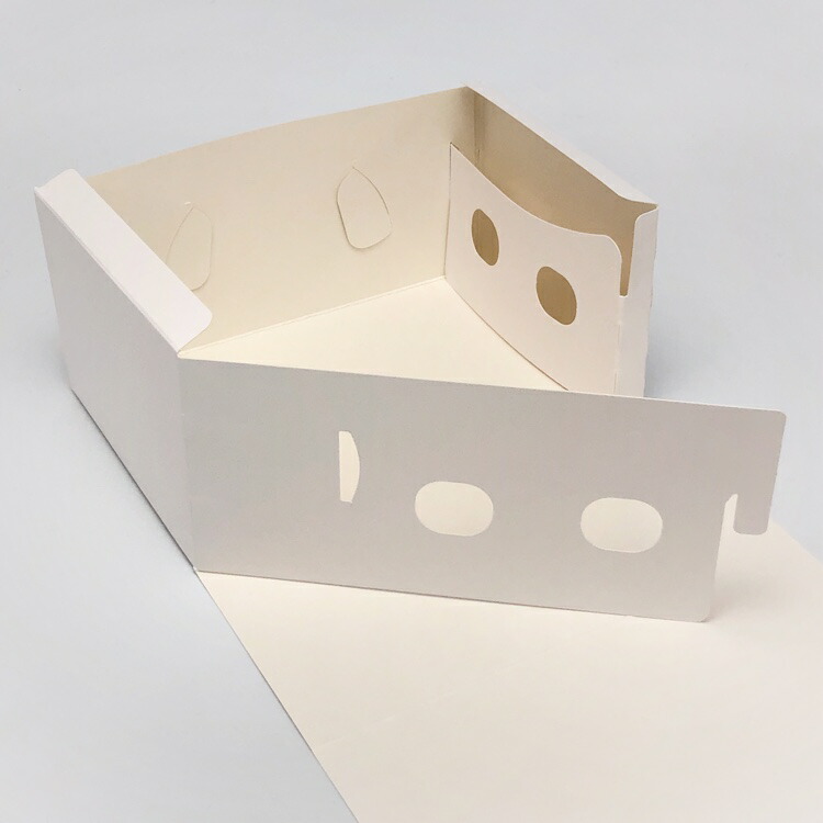 ケーキ箱白ショート折NO.5(600枚)105×150×85mm白折No.5保冷剤スペース付上質原紙使用パッケージ中澤【本州/四国/九州は送料無料】