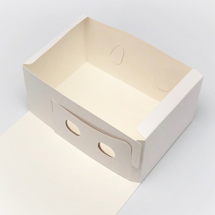ケーキ箱白ショート折NO.5(600枚)105×150×85mm白折No.5保冷剤スペース付上質原紙使用パッケージ中澤【本州/四国/九州は送料無料】