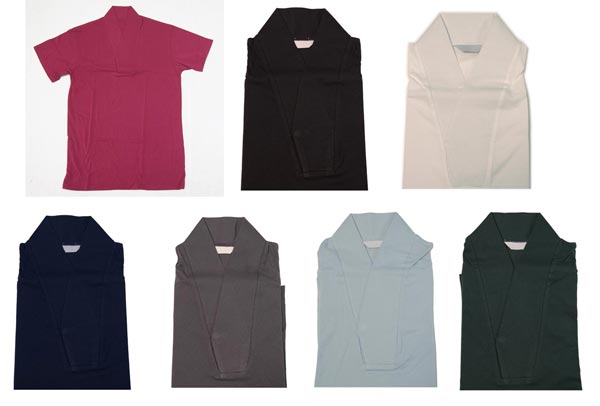 確認用　黒　襦袢シャツ 楽天市場】優華壇 半衿付きTシャツ半襦袢（七分袖） 黒 M・L