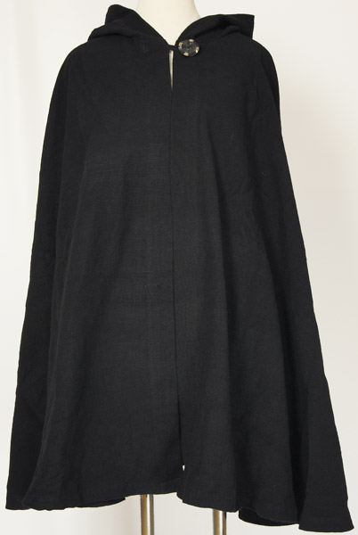 楽天市場】紳士マントフード付 黒色綿生地 金田一風 着物、作務衣用