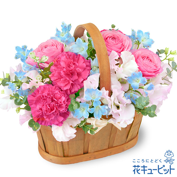 時間指定不可 1月の誕生花 スイートピー お祝い 記念日 お礼 両親 父母 友達 友人 プレゼント フラワーギフト 花キューピットの春のカラフルアレンジメントya01 Www Pc Toner Com