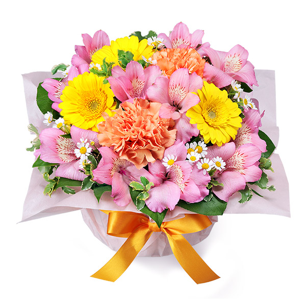 【4月の誕生花(アルストロメリア)】花キューピット お祝い 記念日 お礼 誕生日 プレゼント 4月のバースデーアレンジメントya04-512359
