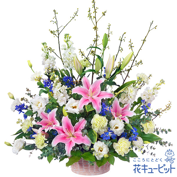 【お供え・お悔やみの花】花キューピット 仏花 供花 法要 法事 仏事 弔事 枕花 お盆 お彼岸 初盆新盆 四十九日 一周忌 お供えのアレンジメントyr00-524057