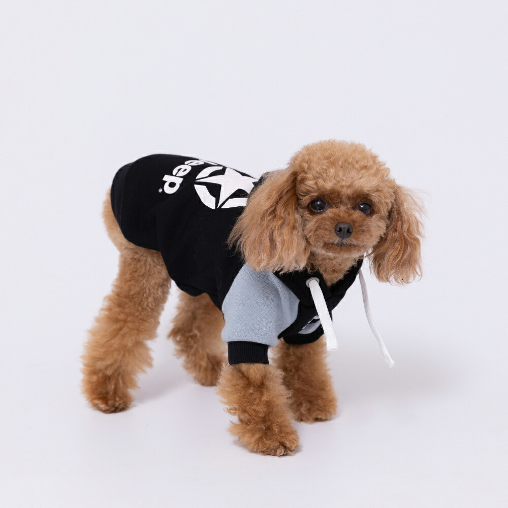 [8/15 Limited Time Offer: 10x Points] [JEEP(R)] Jeep Double-Face Sweatshirt Hoodie, Black, Dog Clothes, Fall/Winter Clothes, Pet Clothes, Dog Clothes, Miniature Dachshund, Cool and Stylish, Warm and Cold Protection, Perfect for Walks and Outings