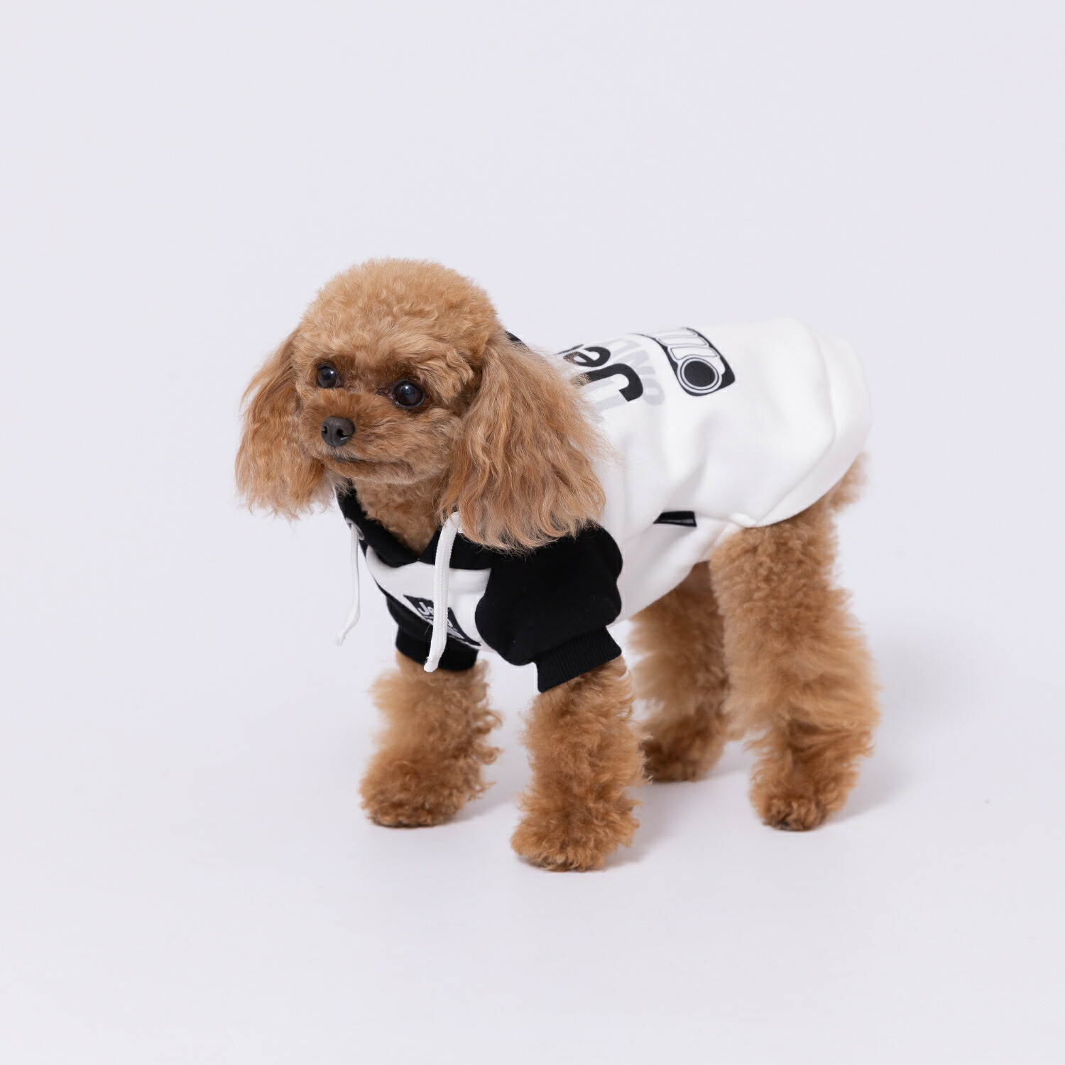 【JEEP(R)】ジープダブルフェイストレーナーパーカーホワイト犬いぬ犬服秋冬服秋服冬服ペットウェアドッグウェアトイプードルチワワダックスかっこいいおしゃれあったか寒さ対策お散歩お出掛け小型犬中型犬男の子