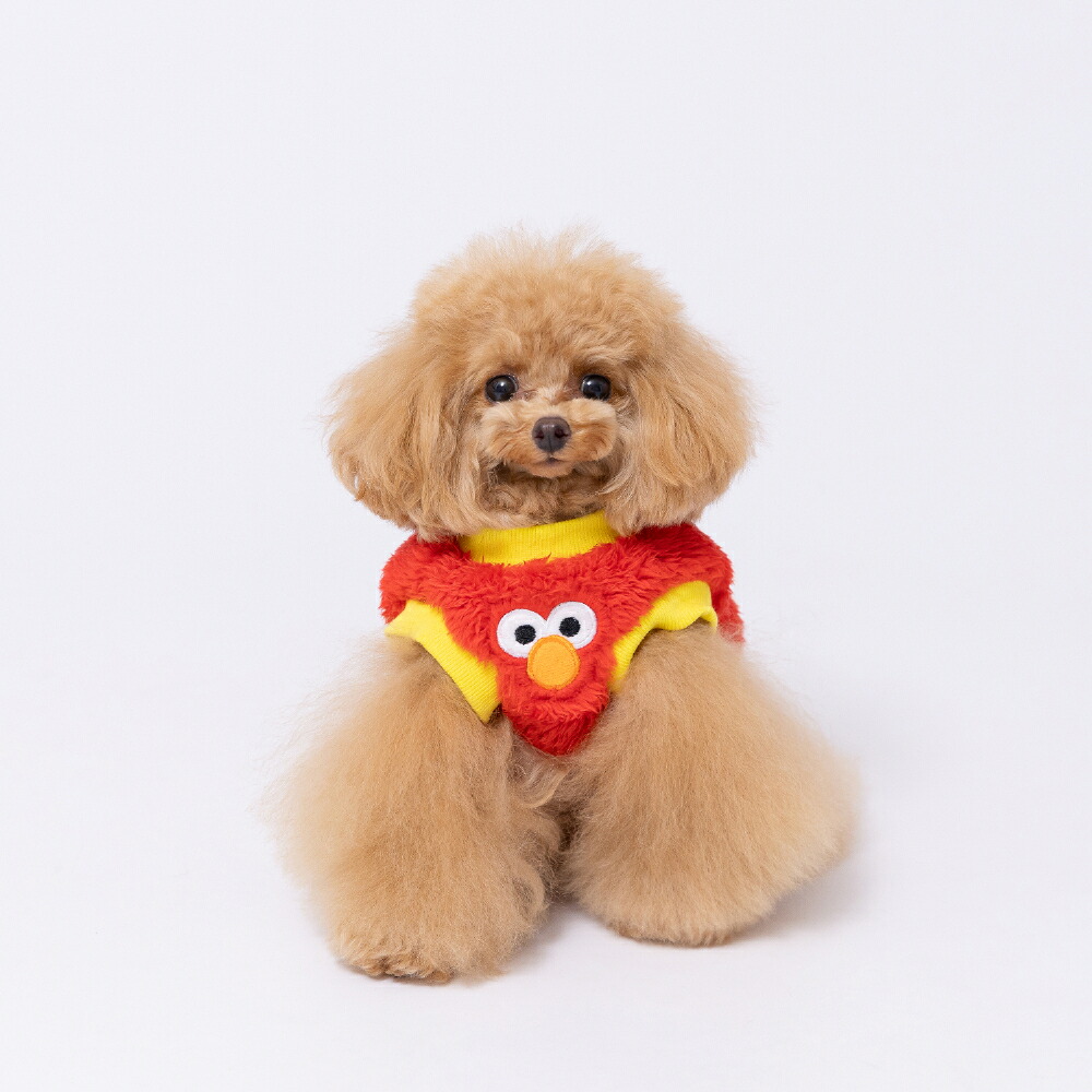 Sesame Street Boa Sweatshirt for Elmo, Cookie Monster, and Big Bird Dogs. Cute, stylish, warm, and fluffy for cold weather protection. Perfect for walks and outings.