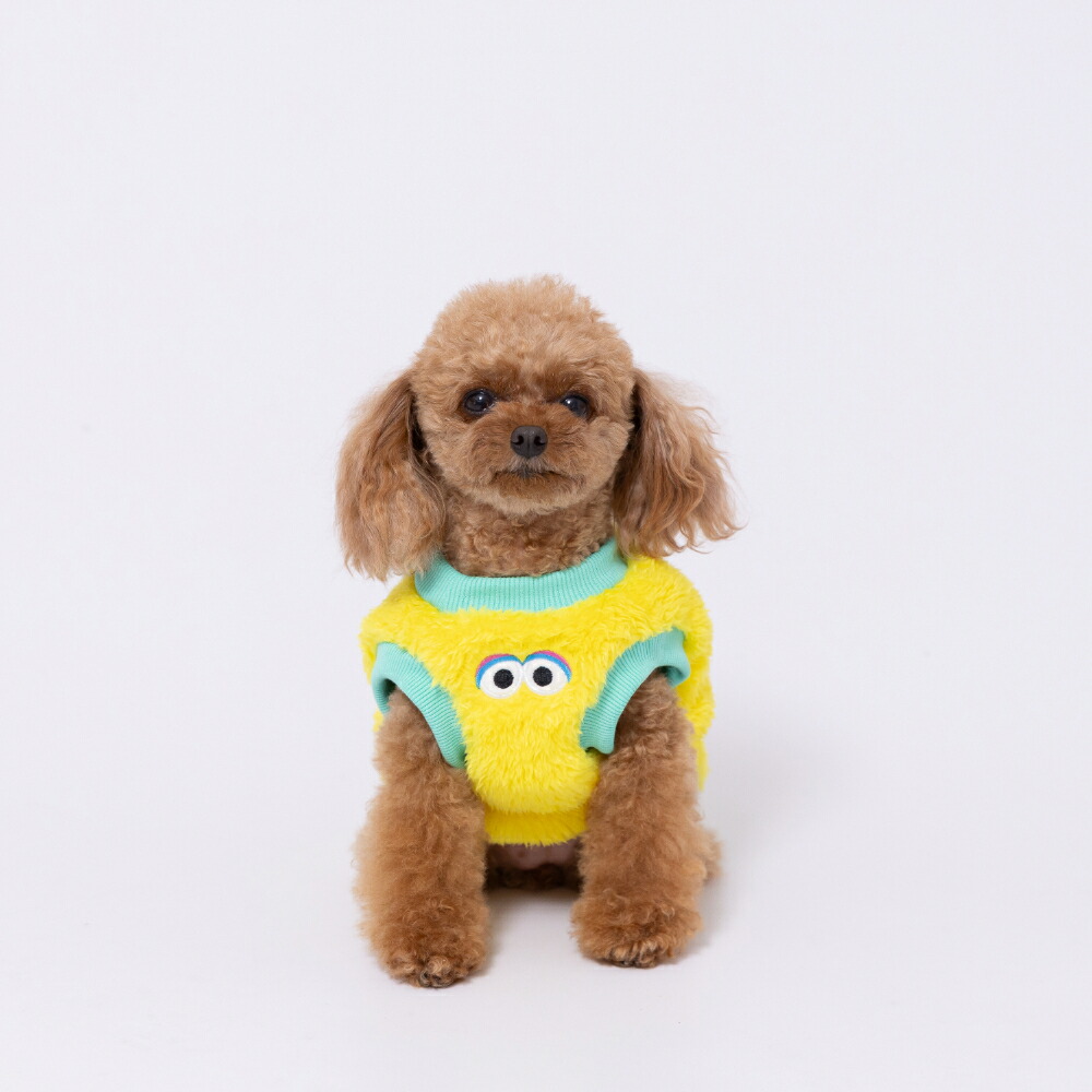 Sesame Street Boa Sweatshirt for Elmo, Cookie Monster, and Big Bird Dogs. Cute, stylish, warm, and fluffy for cold weather protection. Perfect for walks and outings.