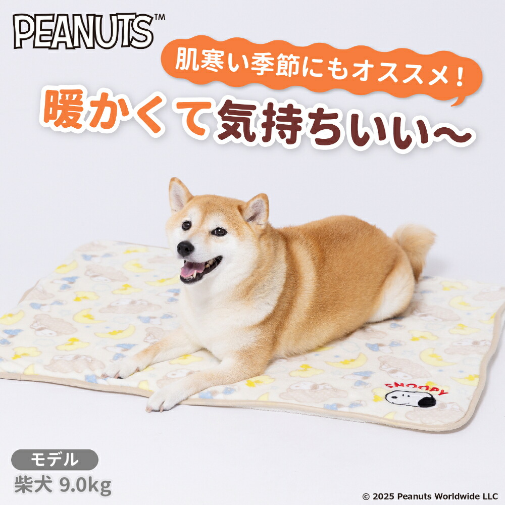 【PEANUTS】ピーナッツSNOOPYスヌーピー曇柄ボアブランケットLサイズペットベッドペットベットブランケットペット用クッション犬用猫用秋冬あったかおしゃれ寝具マットうさぎ猫ベッド犬ベッドかわいい防寒寒さ対策