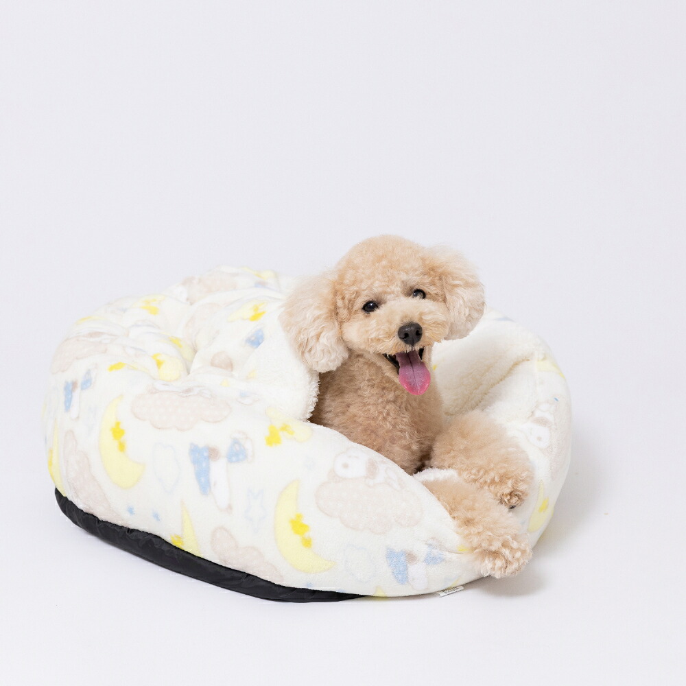 【PEANUTS】ピーナッツSNOOPYスヌーピー曇柄ボアラウンドベッドペットベッドペットベットブランケットペット用クッション犬用猫用秋冬あったか寝具マットうさぎウサギ猫ベッド犬ベッドかわいい防寒寒さ対策