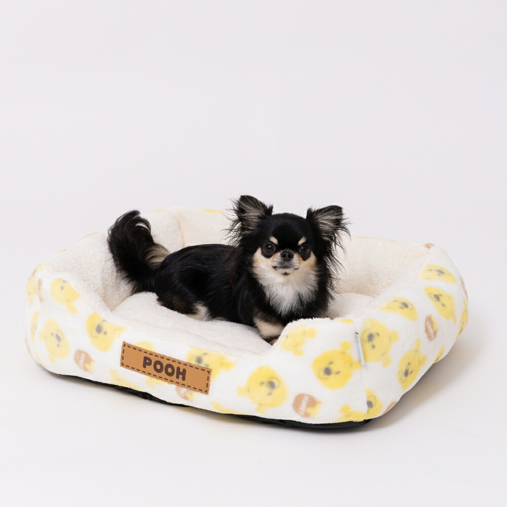 【Disney】ディズニープーさんフェイスボアソファベッドペットベッドペットベットブランケットペット用クッション犬用猫用秋冬あったか寝具マットうさぎウサギ猫ベッド犬ベッドかわいい防寒寒さ対策