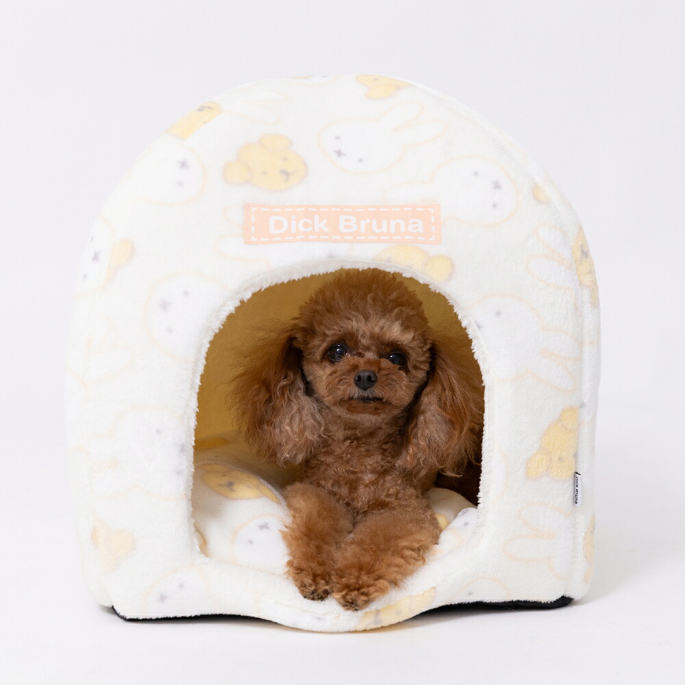 【Miffy】ミッフィー＆スナッフィーボアドームベッドペットベッドペットベットブランケットペット用クッション犬用猫用秋冬あったか寝具マットうさぎウサギ猫ベッド犬ベッドかわいい防寒寒さ対策ドーム型