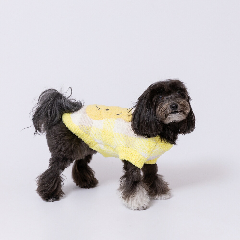 【Disney】ディズニープーさんチェックシェニールニット犬いぬ犬服秋冬服秋服冬服ペットウェアドッグウェアミニチュアダックスかわいいおしゃれあったかもこもこ防寒寒さ対策お散歩お出掛け