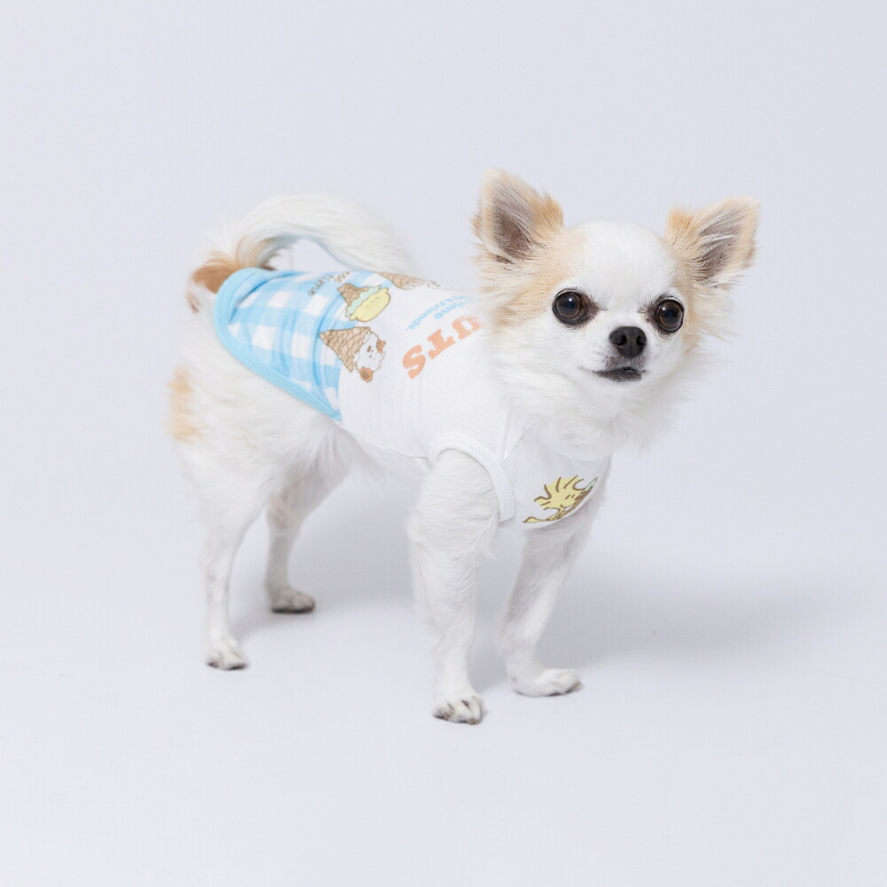 [Buy 3 items and get 10% off with this coupon] New Product [PEANUTS] Peanuts Snoopy Ice Cool Tank Top Dog Clothes Pet Supplies Dog Dog Pet Spring Clothes Summer Clothes Spring/Summer Clothes Dog Wear Pet Wear Miniature Duck Cool Cool