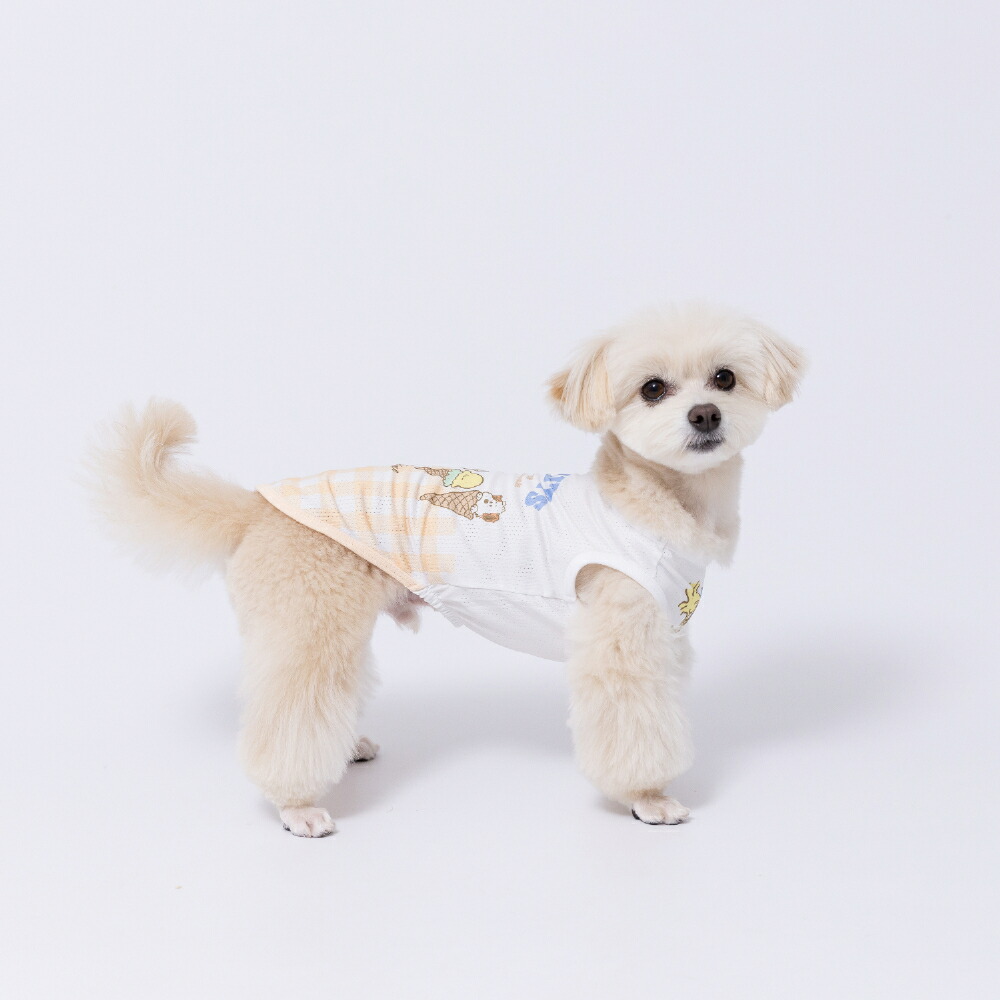 [Buy 3 items and get 10% off with this coupon] New Product [PEANUTS] Peanuts Snoopy Ice Cool Tank Top Dog Clothes Pet Supplies Dog Dog Pet Spring Clothes Summer Clothes Spring/Summer Clothes Dog Wear Pet Wear Miniature Duck Cool Cool