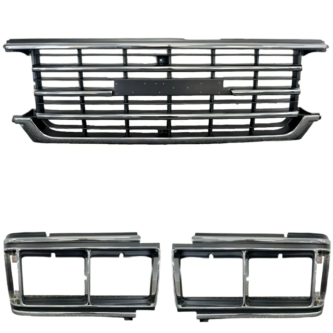 TOYOTA トヨタ ランドクルーザー ランクル HJ FJ 60 61 62 角目 4灯 フロントグリル ベゼル セット ラジエターグリル グリル TY07107GB-DJ5+HBL/R+LOGO 24,126円