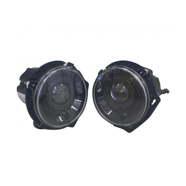 HOWELL製 Mercedes-Benz ベンツ Gクラス W463 前期用 後期ルック 07y～ ハロゲン ヘッドライト (ブラック) ヘッドランプ WE-HL0130-ASSY-BK