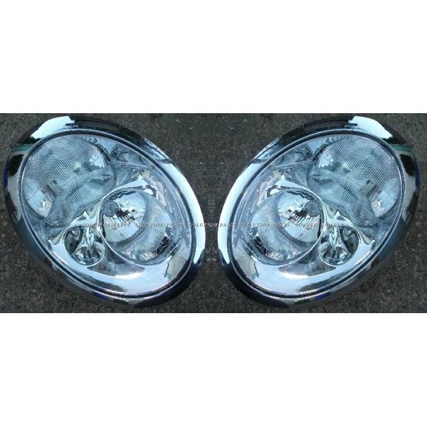 正規純正OEM BMW MINI ハロゲン ヘッドライト 左右 セット ミニ クーパー R53 クーパー S 63126911701 63126911702 Cooper S OEM ライト