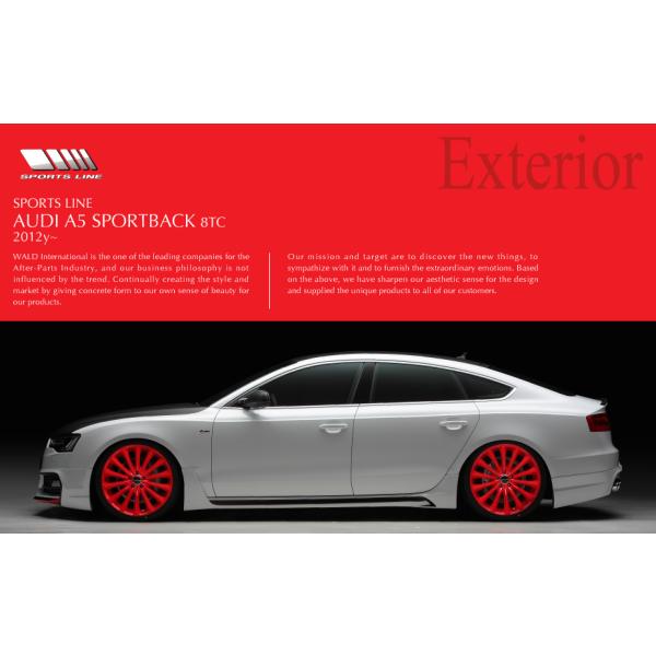 【WALD-SportsLine】 AUDI A5 8TC 2012y~ リアスカート スポーツバック スポイラー バルド ヴァルド アウディ
