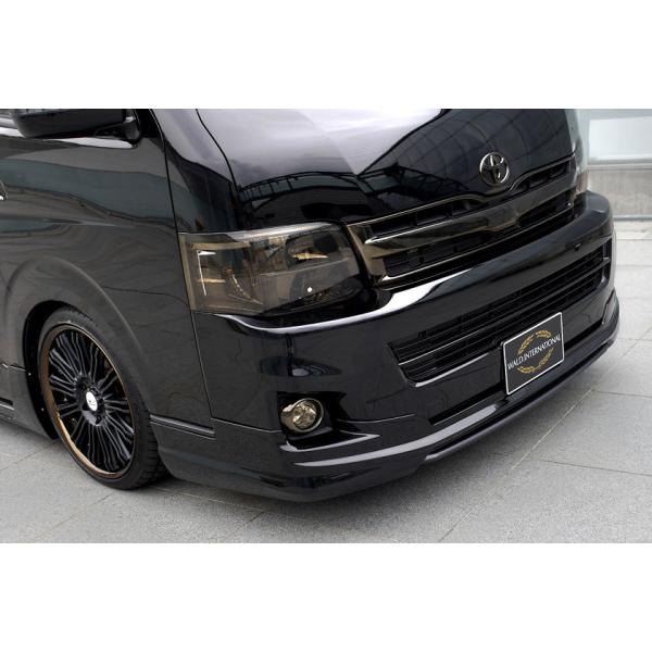 【WALD EXECUTIVE LINE】 トヨタ ハイエース H22.7-H25.12 KDH220 TRH220 3型 フロントスポイラー ワイドスーパーロング用 エアロ ヴァルド