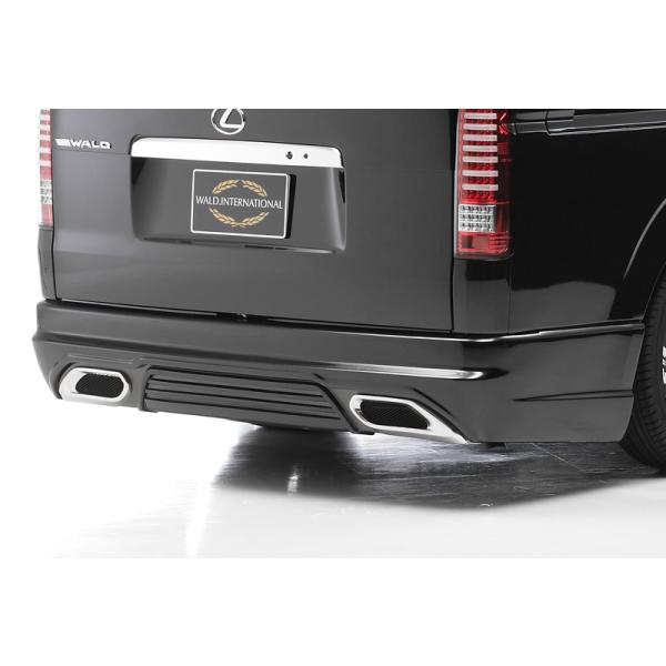 【WALD-ExecutiveLine】 TOYOTA ハイエース 200系 4型 H25 / 12~ KDH TRH 20 リアバンパー スポイラー レジアスエース ナロー|アイアンドアール