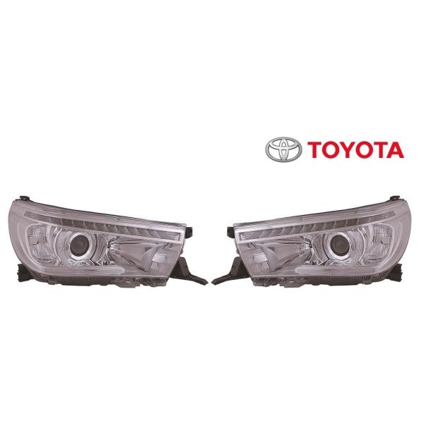 【優良品】 TOYOTA ハイラックス GUN125 プロジェクター ヘッドライト インナークローム LED シーケンシャルウィンカー ヘッドランプ