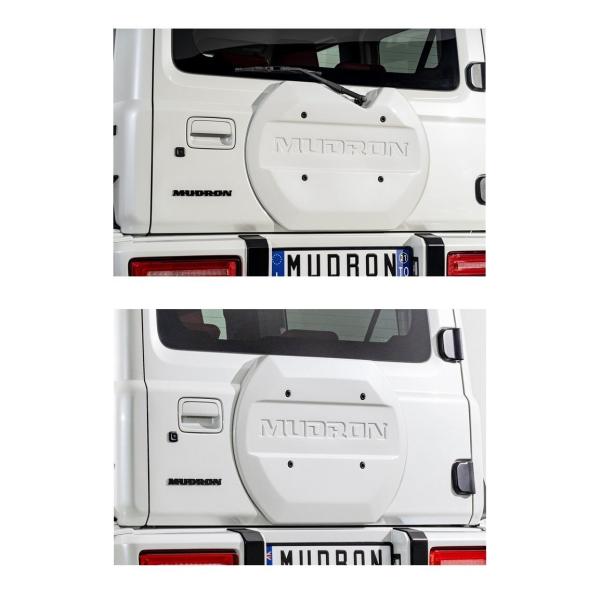 AIMGAIN MUDRON GT-X SUZUKI スズキ JIMNY SIERRA ジムニーシエラ JB74W スペアタイヤレスゲートカバー エイムゲイン エアロ パーツ｜アイアンドアール