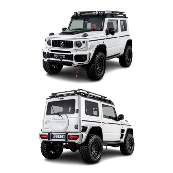 AIMGAIN MUDRON GT-X SUZUKI スズキ JIMNY SIERRA ジムニーシエラ JB74W フルキット 7点 ワイドフェンダー Ver エイムゲイン エアロセット エアロキット エアロ|アイアンドアール