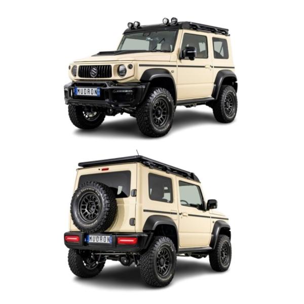 AIMGAIN MUDRON GT-X SUZUKI スズキ JIMNY SIERRA ジムニーシエラ JB74W ノーマルフェンダー Ver フルキット 3点 SET エイムゲイン エアロセット エアロキット｜アイアンドアール