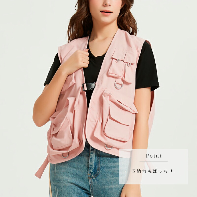 フィッシングベスト レディース Xl 多機能ベスト Xxl 釣り女子 全5色 アウトドア女子 釣り おしゃれ アウトドア 通気性 L